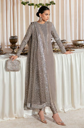 Silver Elegance – Hand-Embellished Formal Ensemble